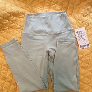 Lululemon Align High Rise Tights Size 6 Delicate Mint New With Tags 25”
